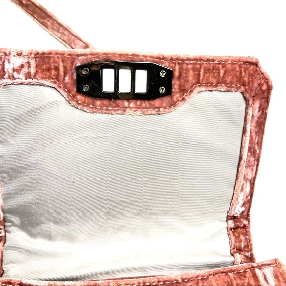 Rebecca Minkoff ‘Small Love’ Pink Velvet Crossbody Bag Dusty Rose - Picture 11 of 16